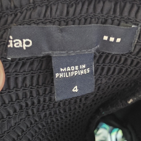 GAP Blue and Green Patterned Dress Size 4 - Picture 3 of 7